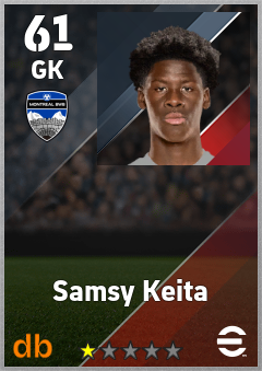 Samsy Keita — GK, OVR 61, MAX 61