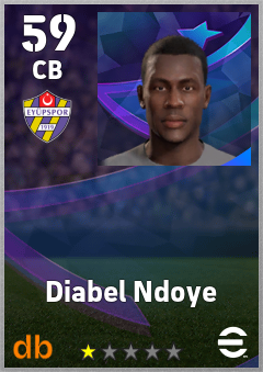 Diabel Ndoye — CB, OVR 59, MAX 59