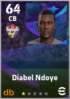 Diabel Ndoye — CB, OVR 64, MAX 64