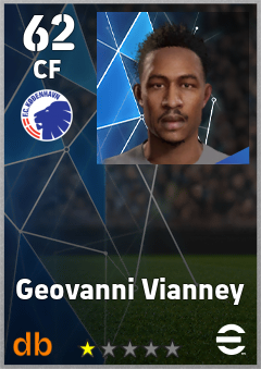 Geovanni Vianney — CF, OVR 62, MAX 62