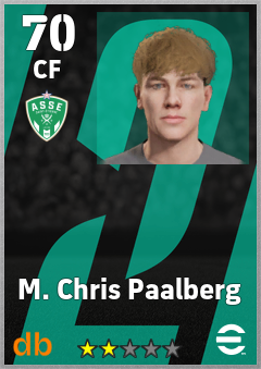 M. Chris Paalberg — CF, OVR 70, MAX 70