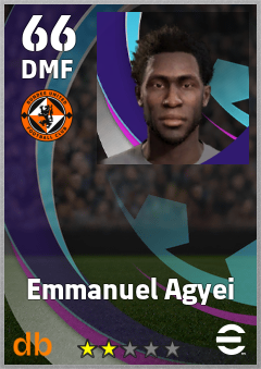 Emmanuel Agyei — DMF, OVR 66, MAX 66
