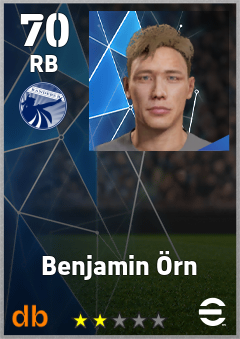 Benjamin Örn — RB, OVR 70, MAX 70