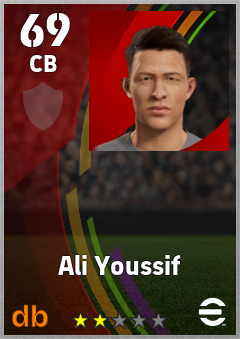 Ali Youssif — CB, OVR 69, MAX 69