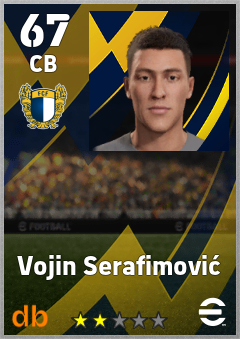 Vojin Serafimović — CB, OVR 67, MAX 67