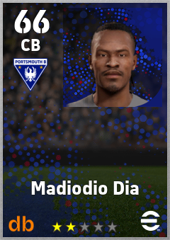 Madiodio Dia — CB, OVR 66, MAX 66