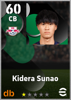 Kidera Sunao — CB, OVR 60, MAX 60