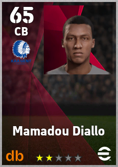 Mamadou Diallo — CB, OVR 65, MAX 65