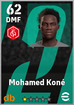 Mohamed Koné — DMF, OVR 62, MAX 62