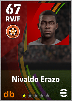 Nivaldo Erazo — RWF, OVR 67, MAX 67