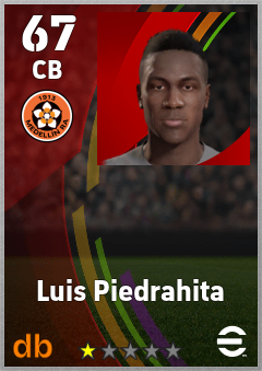 Luis Piedrahita — CB, OVR 67, MAX 67