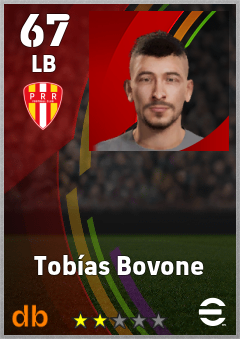 Tobías Bovone — LB, OVR 67, MAX 67