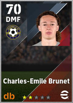 Charles-Emile Brunet — DMF, OVR 70, MAX 70