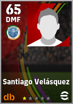 Santiago Velásquez — DMF, OVR 65, MAX 65