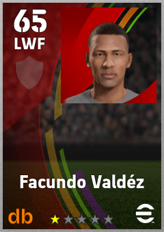 Facundo Valdéz — LWF, OVR 65, MAX 65