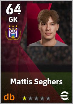Mattis Seghers — GK, OVR 64, MAX 64