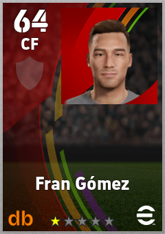Fran Gómez — CF, OVR 64, MAX 64