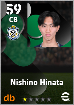 Nishino Hinata — CB, OVR 59, MAX 59