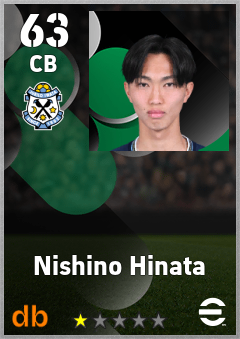 Nishino Hinata — CB, OVR 63, MAX 63