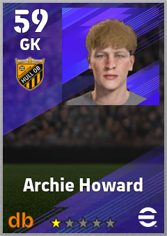 Archie Howard — GK, OVR 59, MAX 59