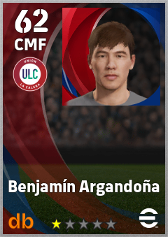 Benjamín Argandoña — CMF, OVR 62, MAX 62