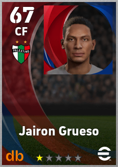 Jairon Grueso — CF, OVR 67, MAX 67