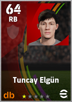Tuncay Elgün — RB, OVR 64, MAX 64