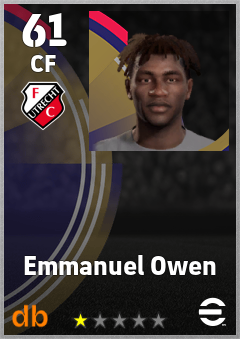 Emmanuel Owen — CF, OVR 61, MAX 61