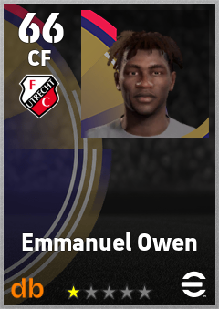 Emmanuel Owen — CF, OVR 66, MAX 66
