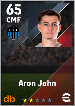 Aron John — CMF, OVR 65, MAX 65