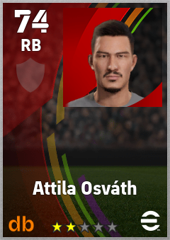 Attila Osváth — RB, OVR 74, MAX 74