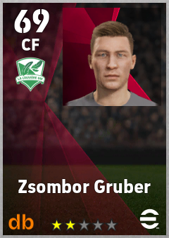 Zsombor Gruber — CF, OVR 69, MAX 69