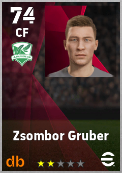 Zsombor Gruber — CF, OVR 74, MAX 74
