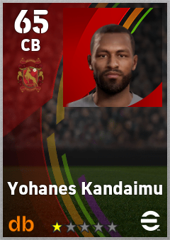 Yohanes Kandaimu — CB, OVR 65, MAX 65