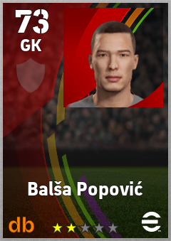 Balša Popović eFootball player card