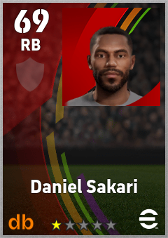 Daniel Sakari — RB, OVR 69, MAX 69
