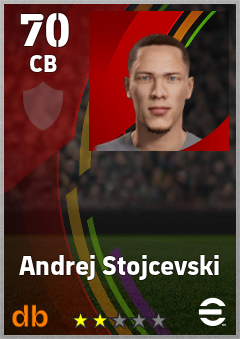 Andrej Stojcevski — CB, OVR 70, MAX 70
