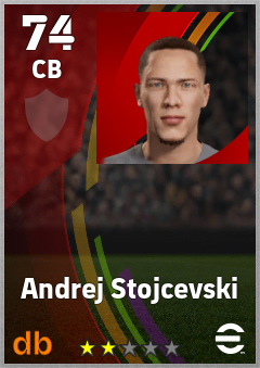 Andrej Stojcevski — CB, OVR 74, MAX 74