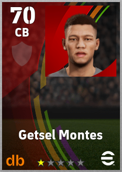Getsel Montes — CB, OVR 70, MAX 70