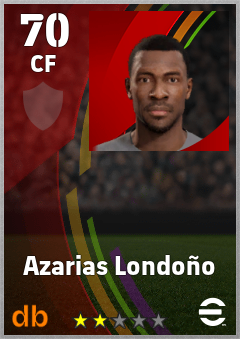 Azarias Londoño — CF, OVR 70, MAX 70