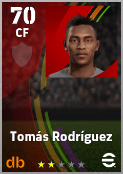 Tomás Rodríguez — CF, OVR 70, MAX 70