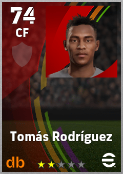 Tomás Rodríguez — CF, OVR 74, MAX 74