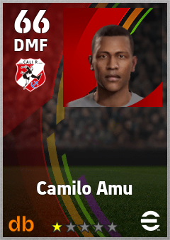 Camilo Amu — DMF, OVR 66, MAX 66