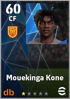 Mouekinga Kone — CF, OVR 60, MAX 60
