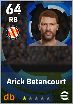 Arick Betancourt — RB, OVR 64, MAX 64