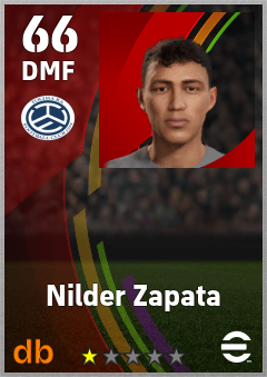 Nilder Zapata — DMF, OVR 66, MAX 66