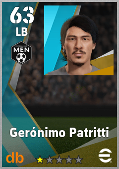 Gerónimo Patritti — LB, OVR 63, MAX 63