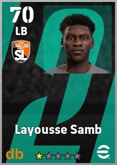Layousse Samb — LB, OVR 70, MAX 70
