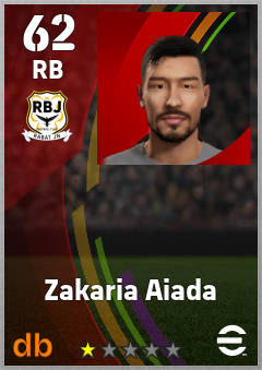 Zakaria Aiada — RB, OVR 62, MAX 62