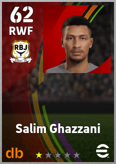 Salim Ghazzani — RWF, OVR 62, MAX 62